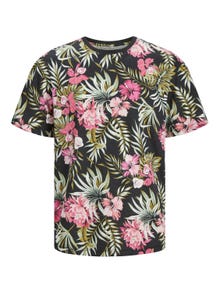 Jack & Jones All Over Print Rundhals T-shirt -Pink Nectar - 12249329