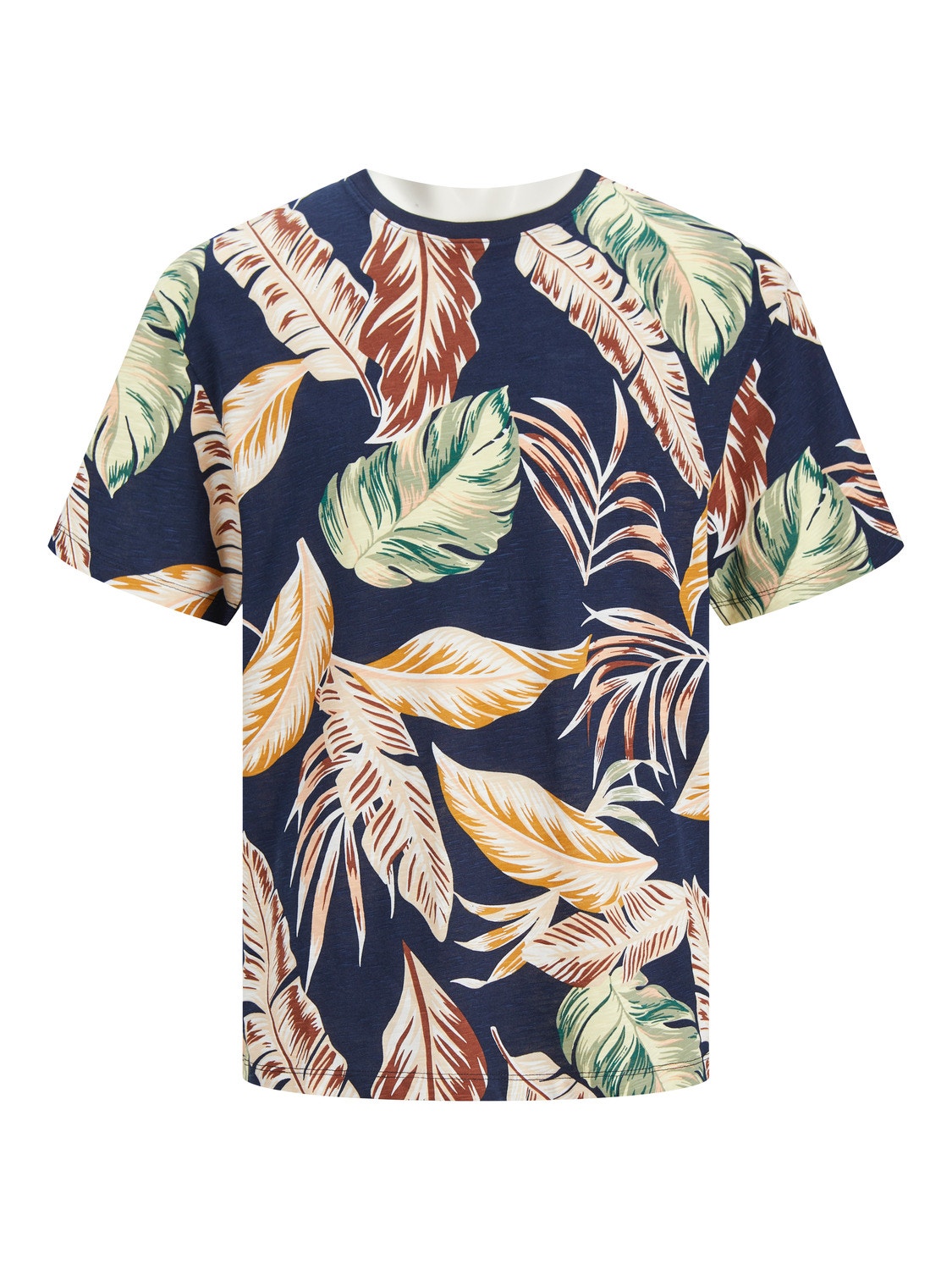 Jack & Jones All Over Print Okrągły dekolt T-shirt -Navy Blazer - 12249329