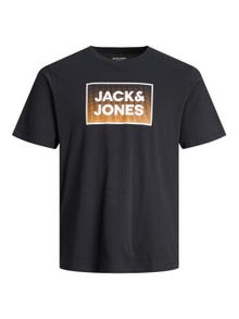 Jack & Jones Logo Kruhový výstřih Tričko -Dark Navy - 12249331