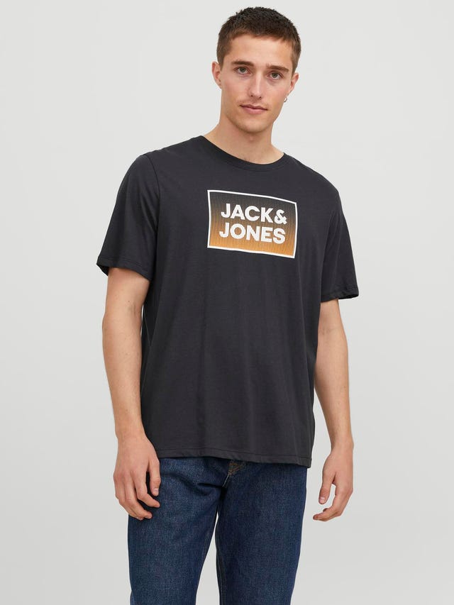 Jack & Jones Logo Kruhový výstřih Tričko - 12249331