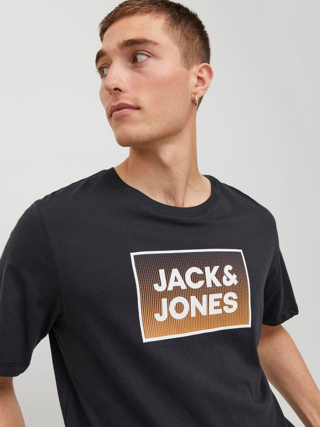 Jack & Jones Logo Kruhový výstřih Tričko - 12249331