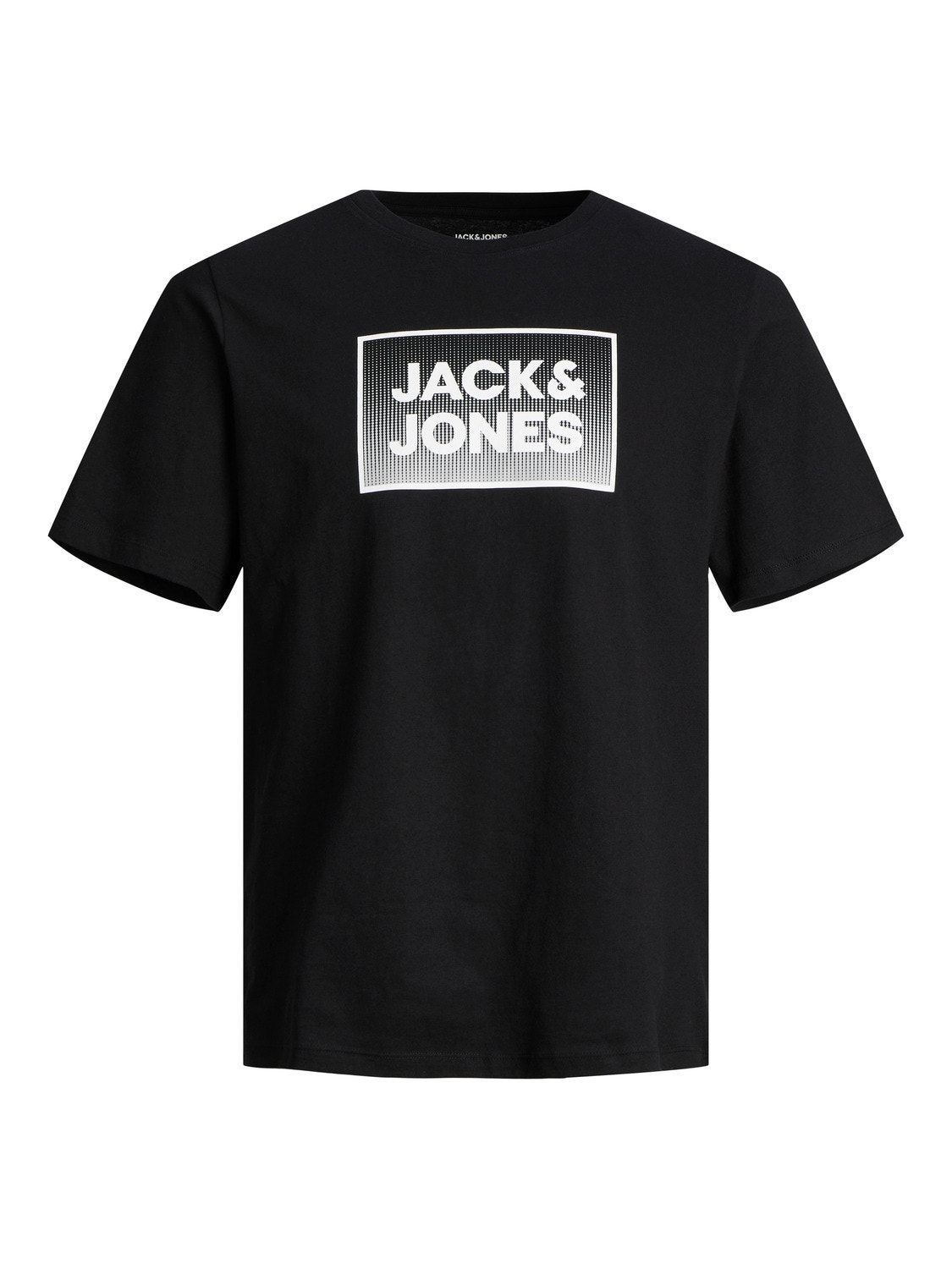 Jack & Jones Logo Kruhový výstřih Tričko -Black - 12249331