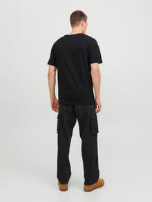 Jack & Jones Nyomott mintás Környak Trikó -Black - 12249331