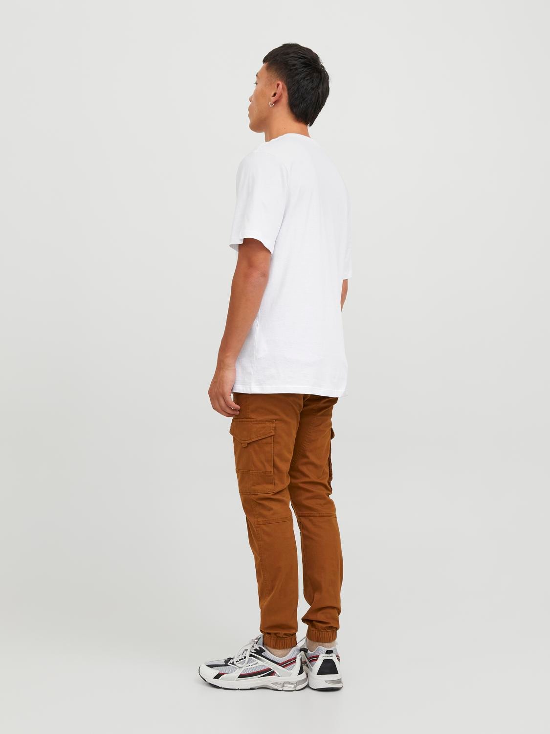 Jack & Jones Nyomott mintás Környak Trikó -White - 12249331