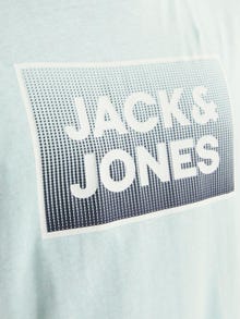 Jack & Jones Logo Kruhový výstřih Tričko -Soothing Sea - 12249331