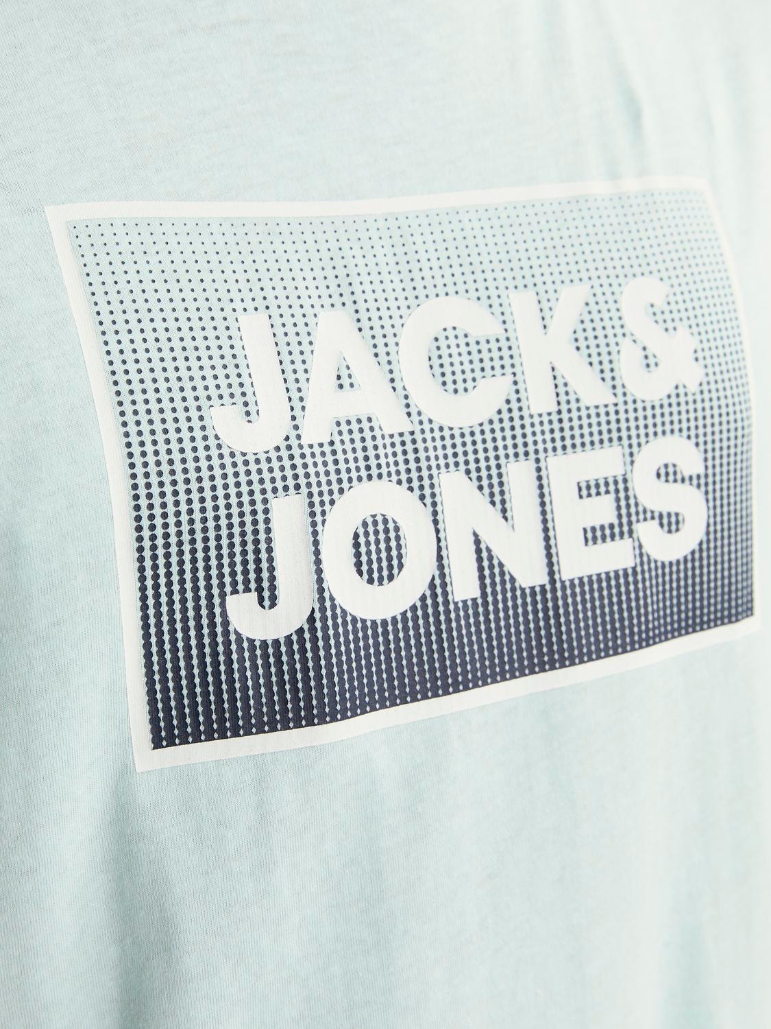 Jack & Jones T-shirt Logo Decote Redondo -Soothing Sea - 12249331