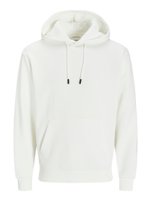 Jack & Jones Yksivärinen Huppari -Cloud Dancer - 12249340