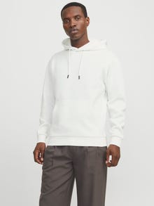 Jack & Jones Yksivärinen Huppari -Cloud Dancer - 12249340