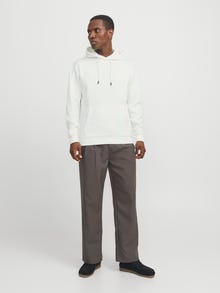 Jack & Jones Yksivärinen Huppari -Cloud Dancer - 12249340