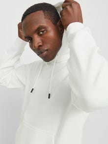 Jack & Jones Effen Hoodie -Cloud Dancer - 12249340