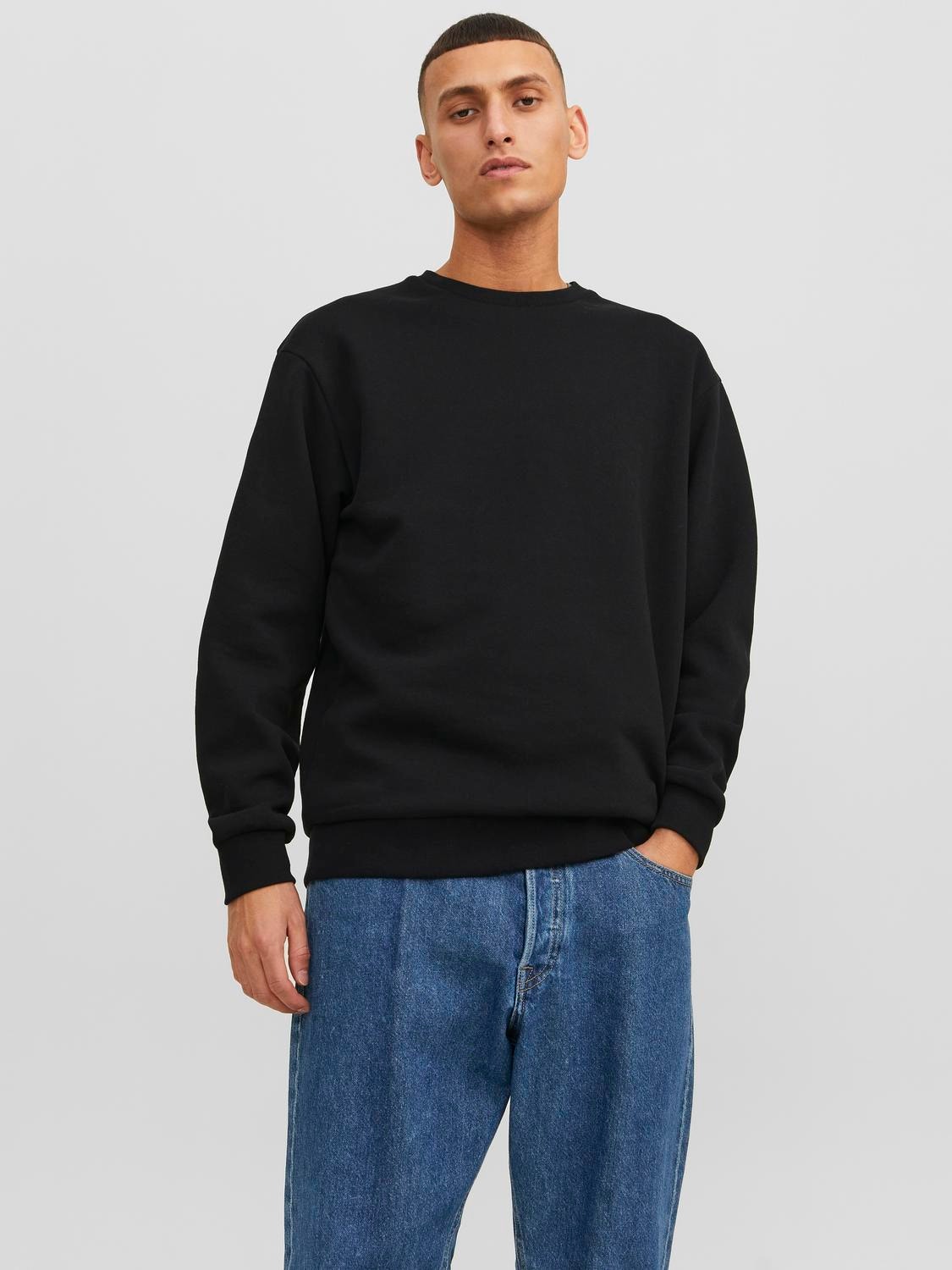 Jack & Jones Plain Sweatshirt -Black - 12249341