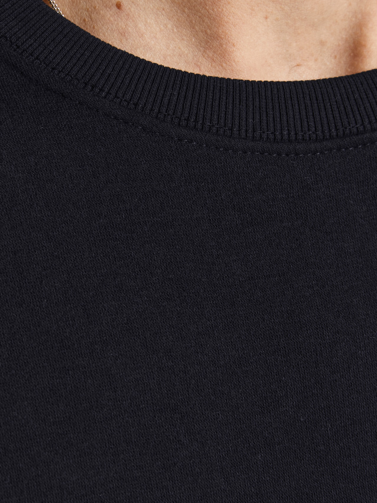 Jack & Jones Ensfarvet Sweatshirt med rund hals -Black - 12249341