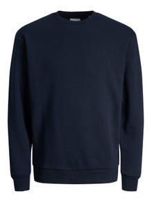 Jack & Jones Plain Crewn Neck Sweatshirt -Navy Blazer - 12249341
