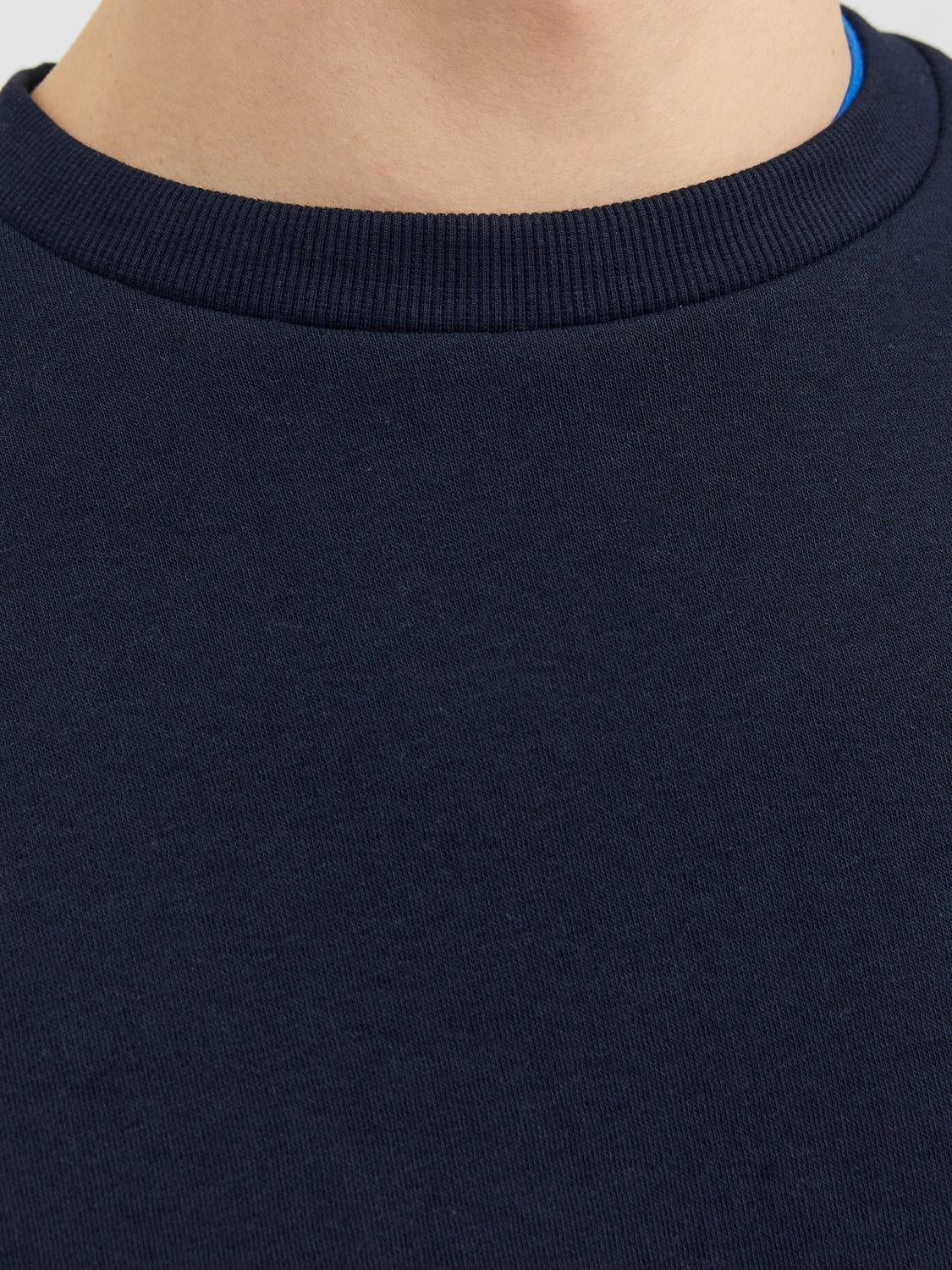Plain Crewn Neck Sweatshirt | Dark Blue | Jack & Jones®
