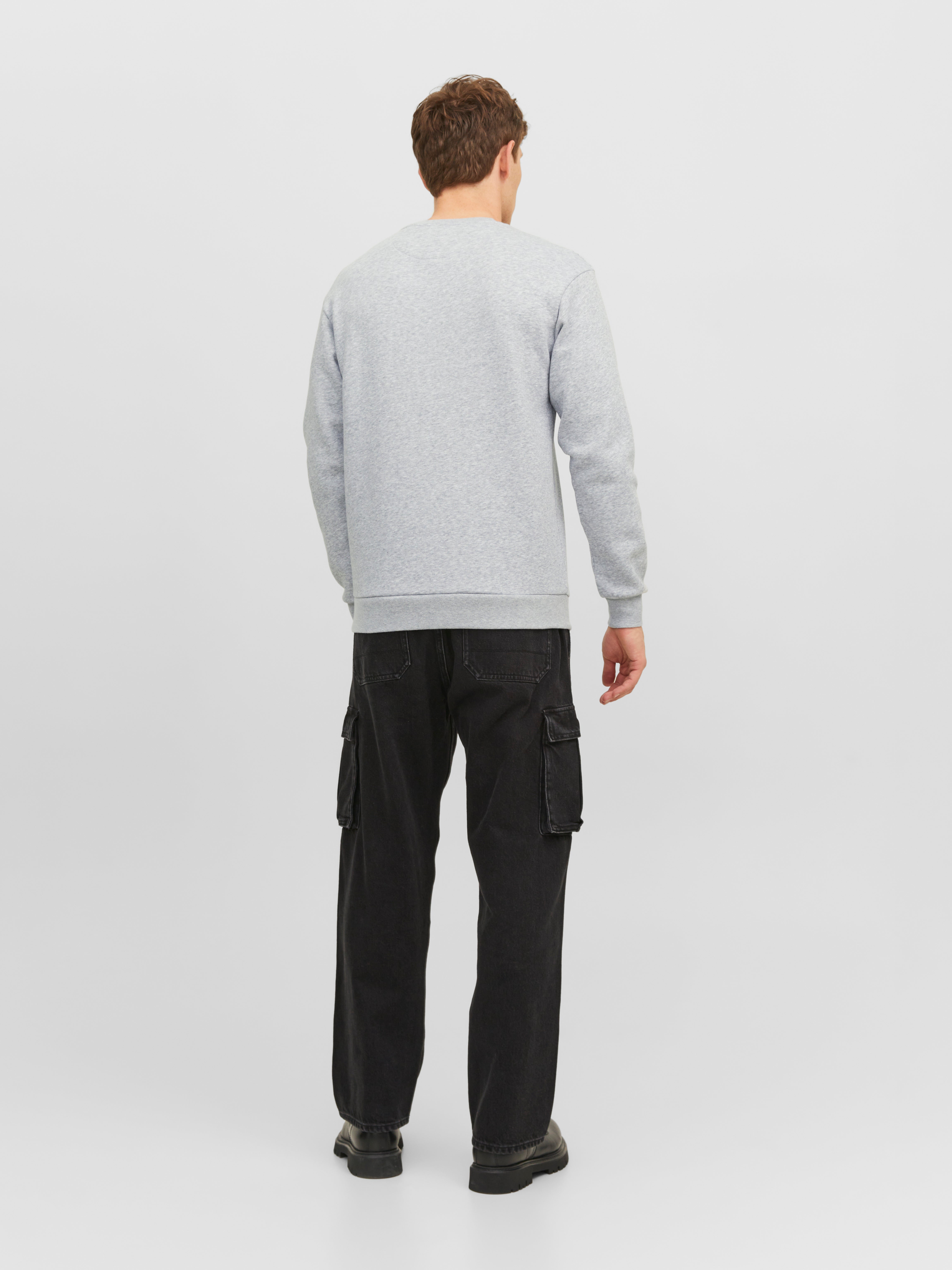 Einfarbig Sweatshirt mit Rundhals | Hellgrau | Jack & Jones®