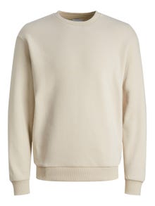 Jack & Jones Ensfarvet Sweatshirt med rund hals -Moonbeam - 12249341