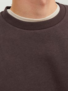 Jack & Jones Effen Sweatshirt met ronde hals -Seal Brown - 12249341