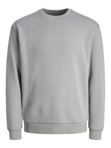 Jack & Jones Plain Crew neck Sweatshirt -Ultimate Grey - 12249341