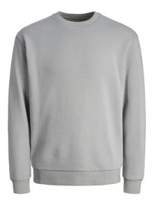 Jack & Jones Plain Crewn Neck Sweatshirt -Ultimate Grey - 12249341