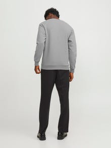 Jack & Jones Ensfarvet Sweatshirt med rund hals -Ultimate Grey - 12249341