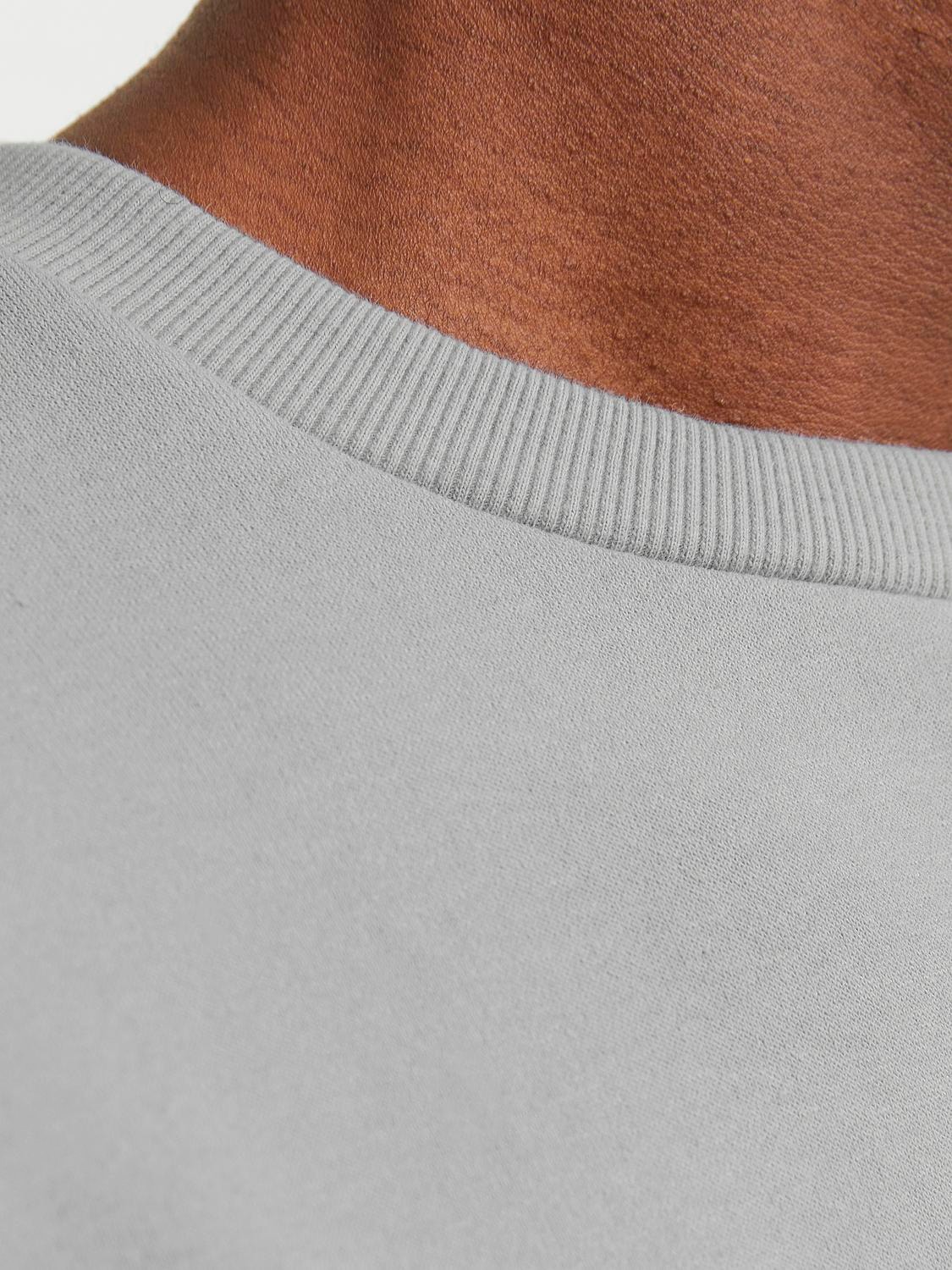 Jack & Jones Plain Crew neck Sweatshirt -Ultimate Grey - 12249341