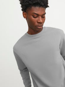 Jack & Jones Plain Crew neck Sweatshirt -Ultimate Grey - 12249341