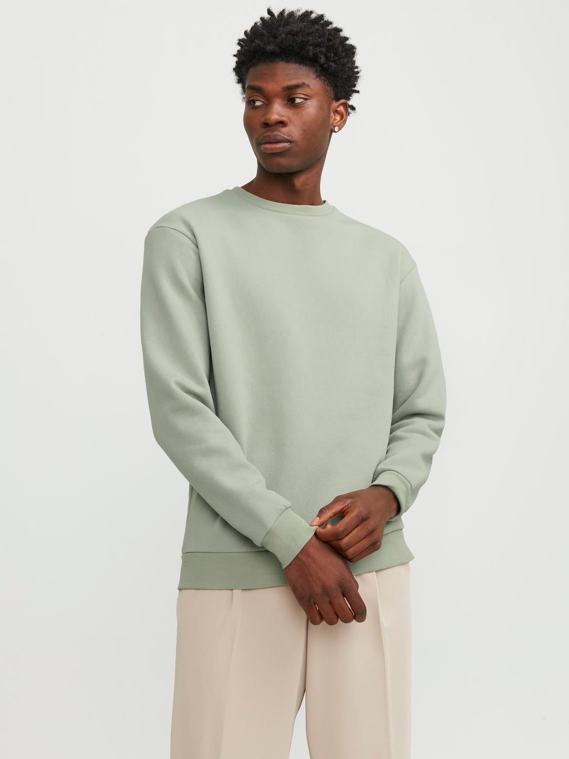 Mens plain crew outlet neck sweatshirts