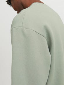 Jack & Jones Ensfarvet Sweatshirt med rund hals -Desert Sage - 12249341
