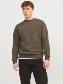 Jack & Jones Plain Crewn Neck Sweatshirt -Bungee Cord - 12249341