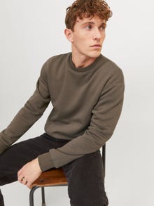 Jack & Jones Ensfarvet Sweatshirt med rund hals -Bungee Cord - 12249341
