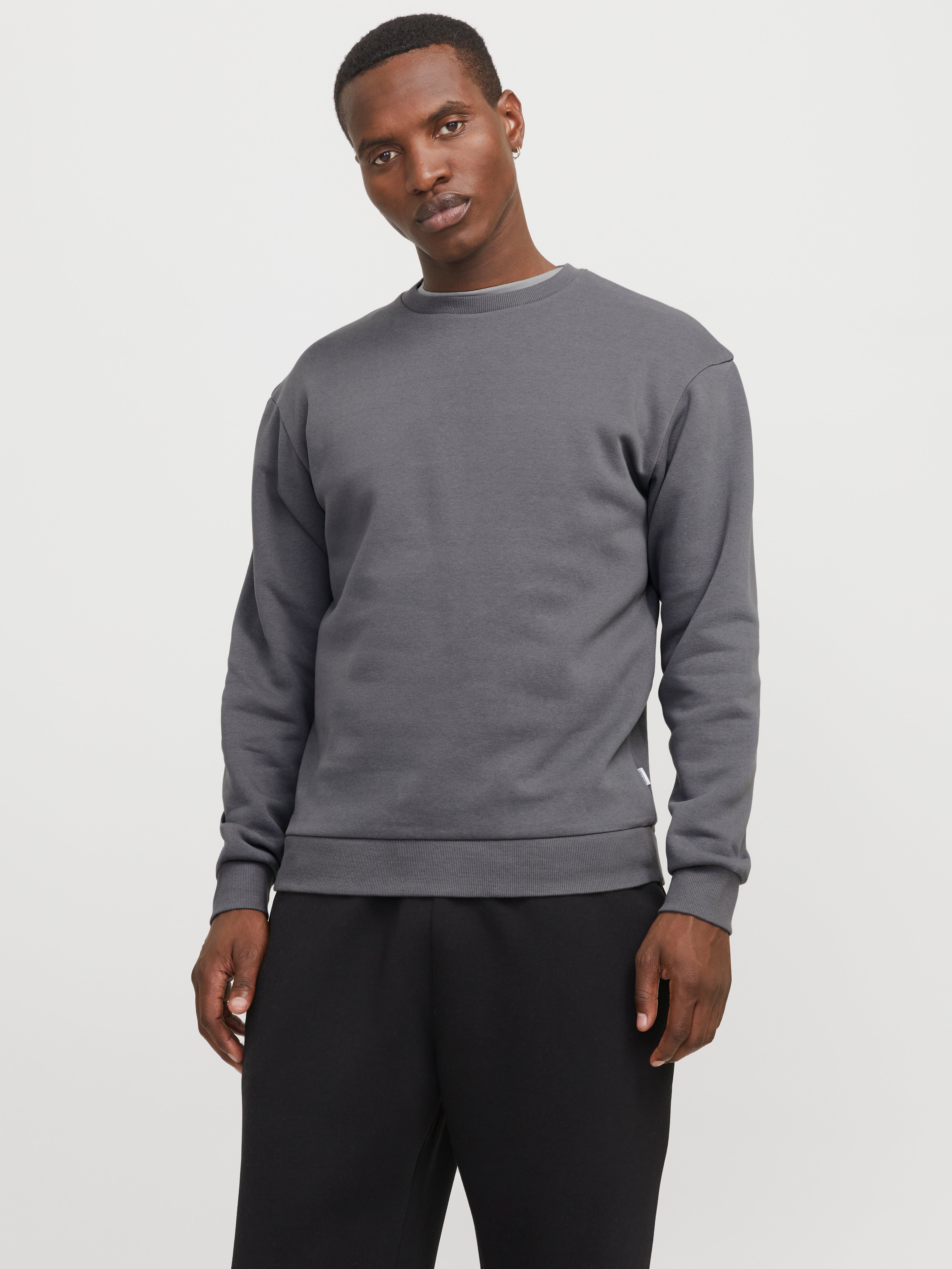 Einfarbig Sweatshirt Dunkelgrau Jack Jones®