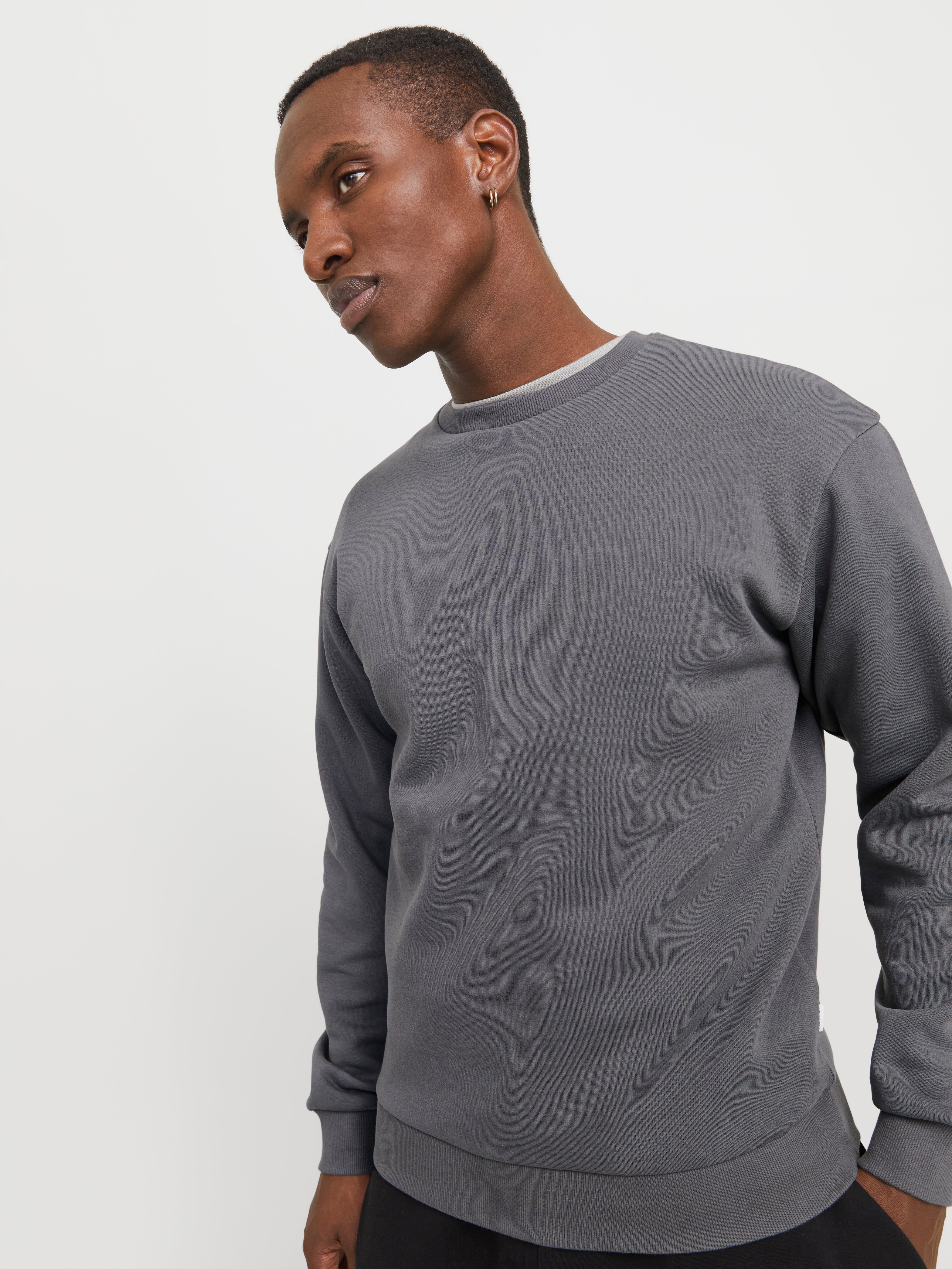 Einfarbig Sweatshirt Dunkelgrau Jack Jones®