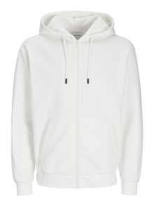 Jack & Jones Effen Hoodie met rits -Cloud Dancer - 12249342