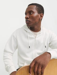 Jack & Jones Effen Hoodie met rits -Cloud Dancer - 12249342