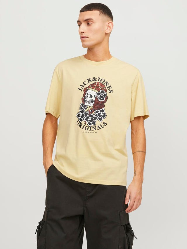 Jack & Jones Painettu Pyöreä pääntie T-paita - 12249345