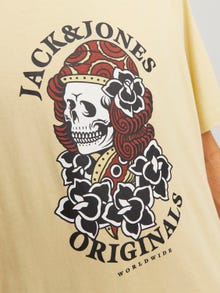 Jack & Jones Camiseta Estampado Cuello redondo -Italian Straw - 12249345