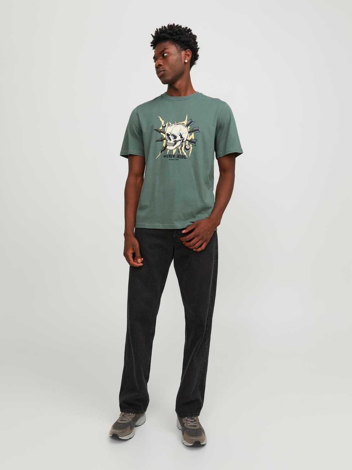 Jack & Jones T-shirt Estampar Decote Redondo -Laurel Wreath - 12249345