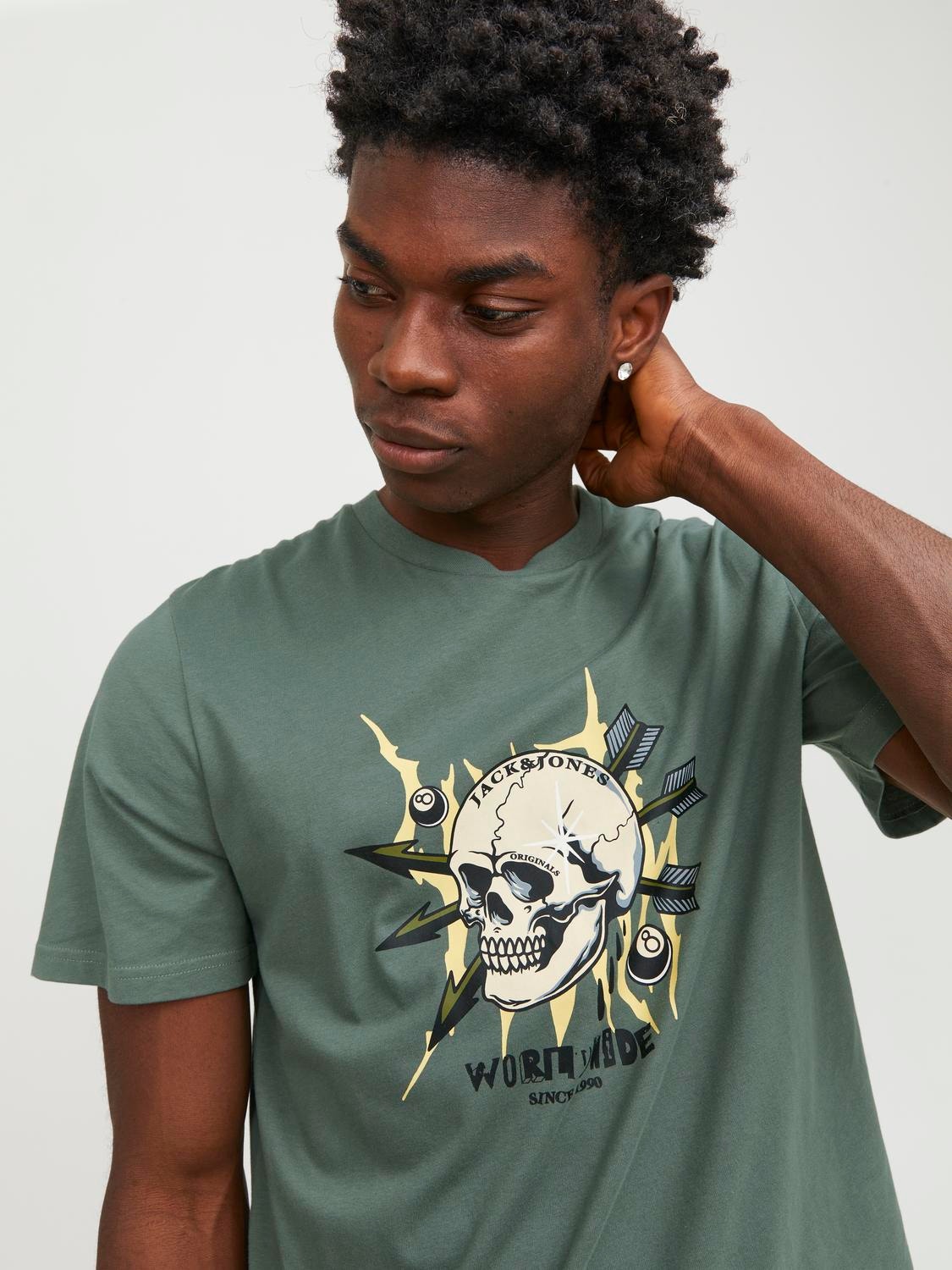 Jack & Jones Printed Crew neck T-shirt -Laurel Wreath - 12249345