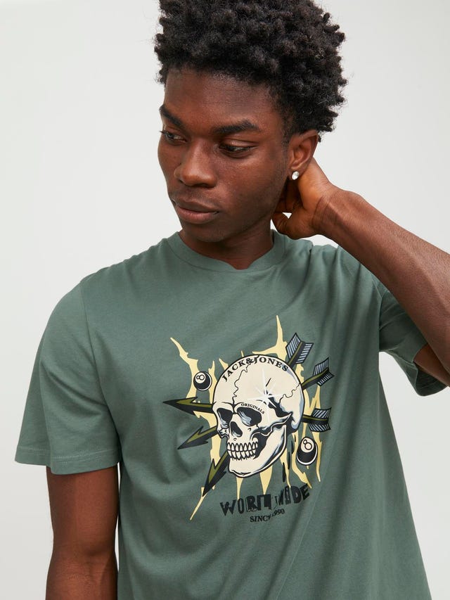 Jack & Jones Printet Crew neck T-shirt - 12249345