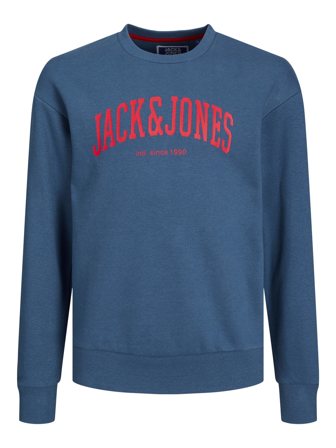 Jack & Jones Nadruk Bluza z okrągłym dekoltem Dla chłopców -Ensign Blue - 12249347