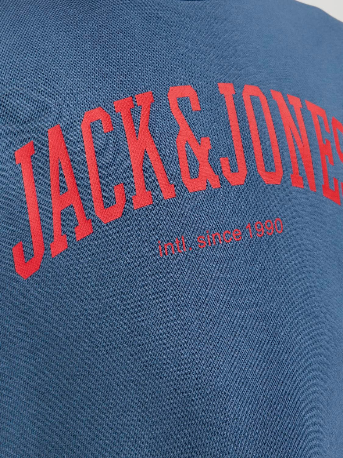 Jack & Jones Φούτερ με λαιμόκοψη Για αγόρια -Ensign Blue - 12249347