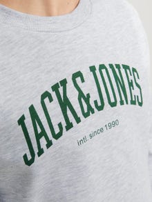 Jack & Jones Printet Sweatshirt med rund hals Til drenge -White Melange - 12249347