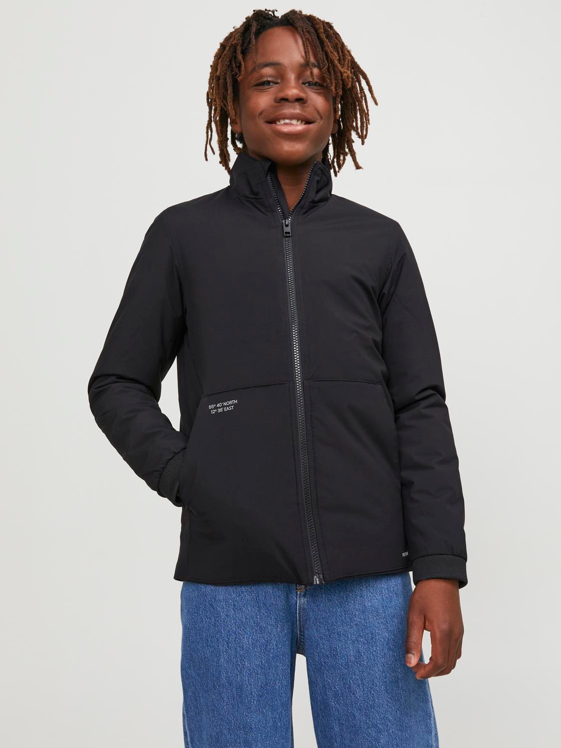 Jack & Jones Εφαρμοστό μπουφάν Για αγόρια -Black - 12249392