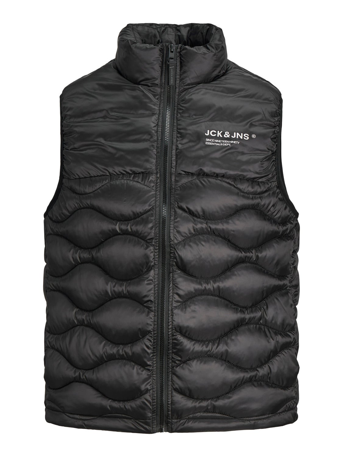 Jack & Jones Essentials padded vest with hood in navy | ASOS