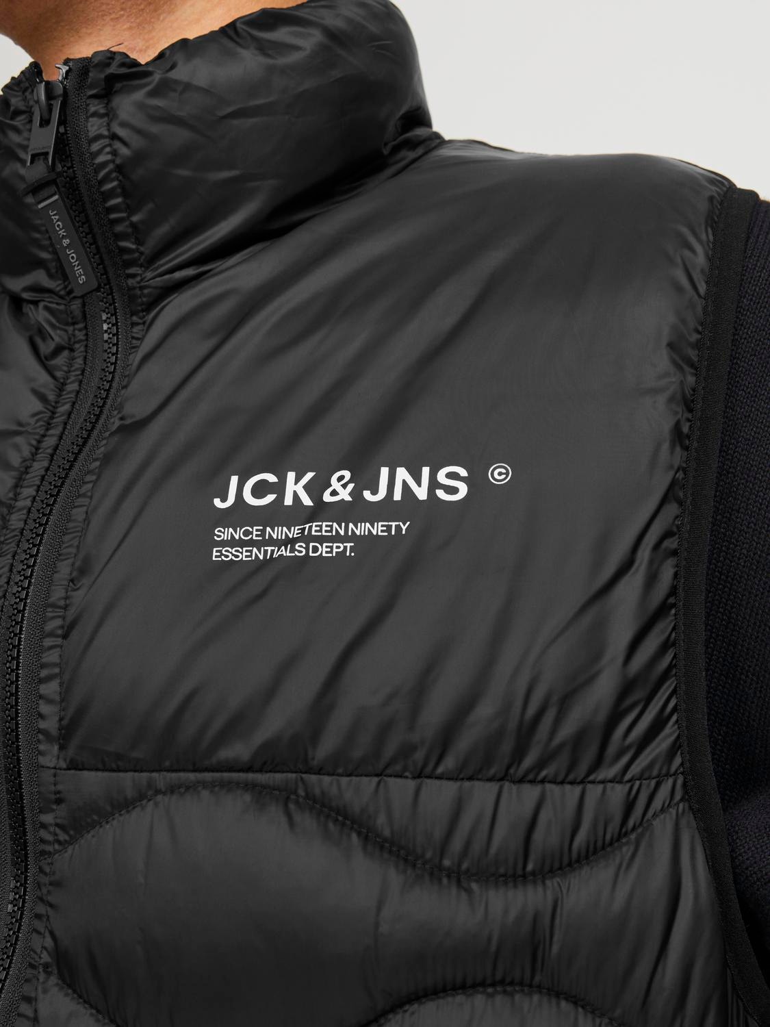 Jack & Jones Tikattu liivi -Black - 12249441