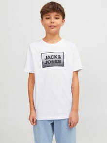 Jack & Jones Printet T-shirt Til drenge -White - 12249633