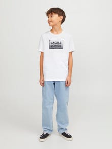 Jack & Jones Trykk T-skjorte For gutter -White - 12249633