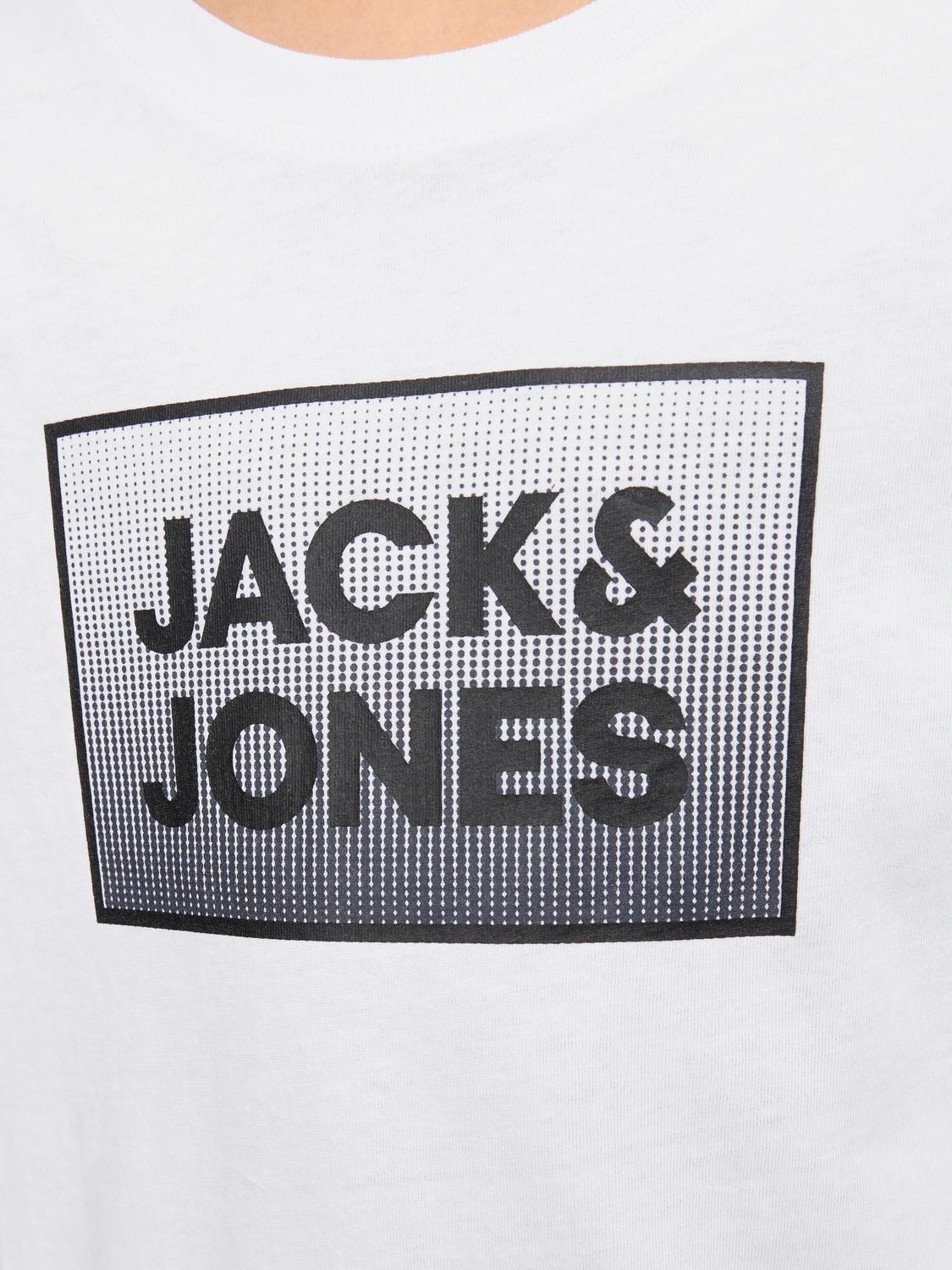 Jack & Jones Printed T-shirt For boys -White - 12249633