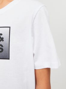 Jack & Jones Tryck T-shirt För pojkar -White - 12249633