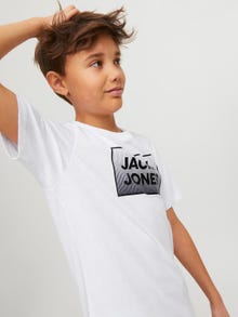 Jack & Jones Gedrukt T-shirt Voor jongens -White - 12249633
